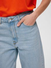 HELLBLAUE HIGH WAIST JEANS, Light Blue Denim, highres