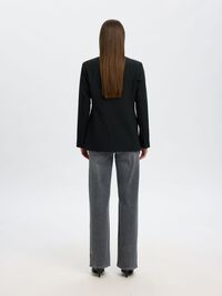 KLASSISK ENKELTSPENT BLAZER, Black, highres