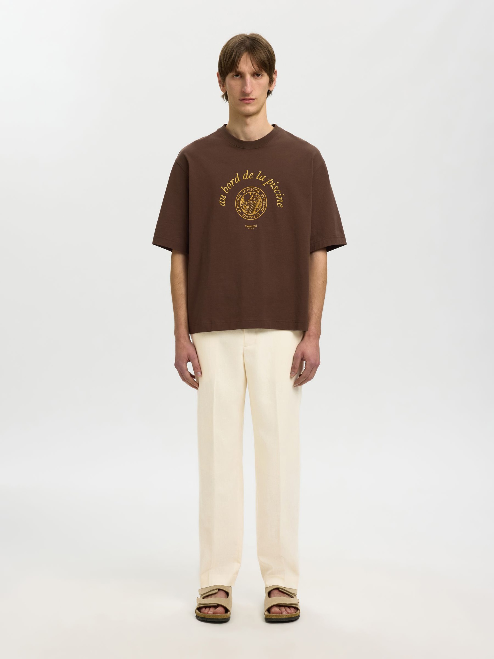 LINEN BLEND SUIT TROUSERS, Egret, highres