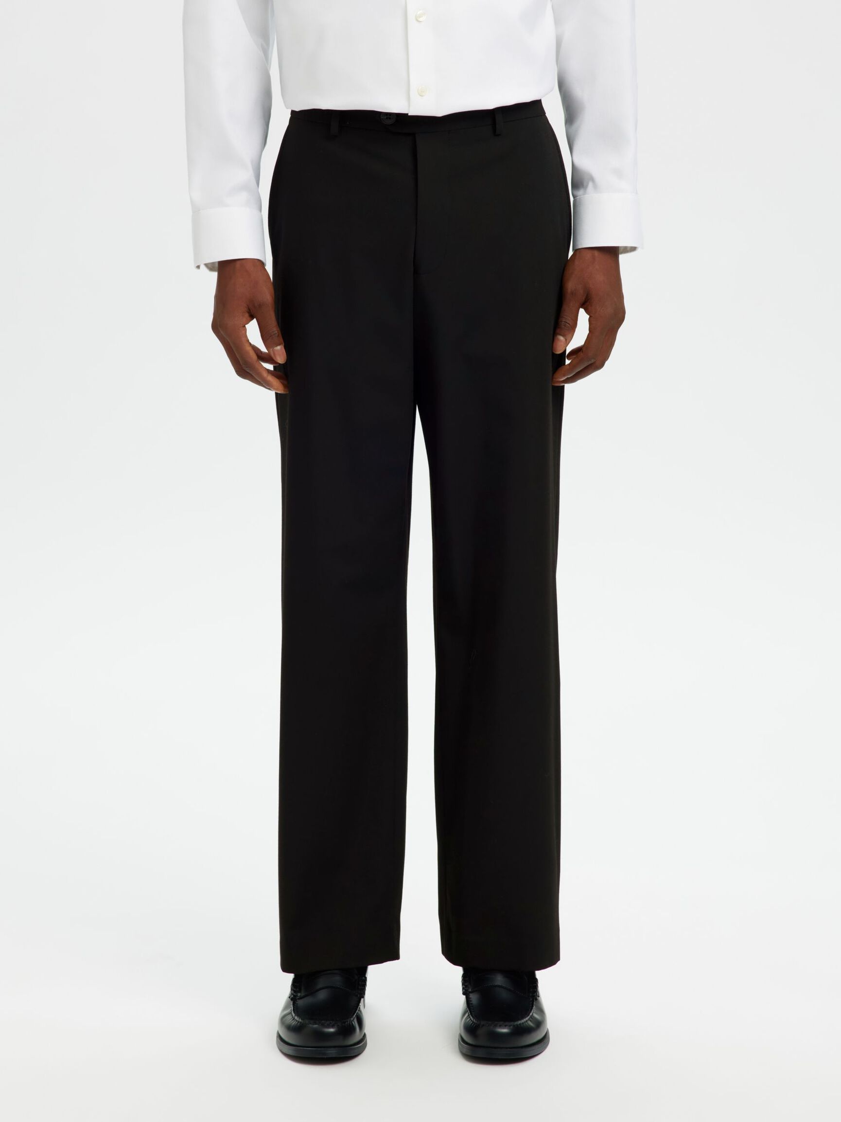 220 LOOSE FIT  SUIT TROUSERS, Black, highres