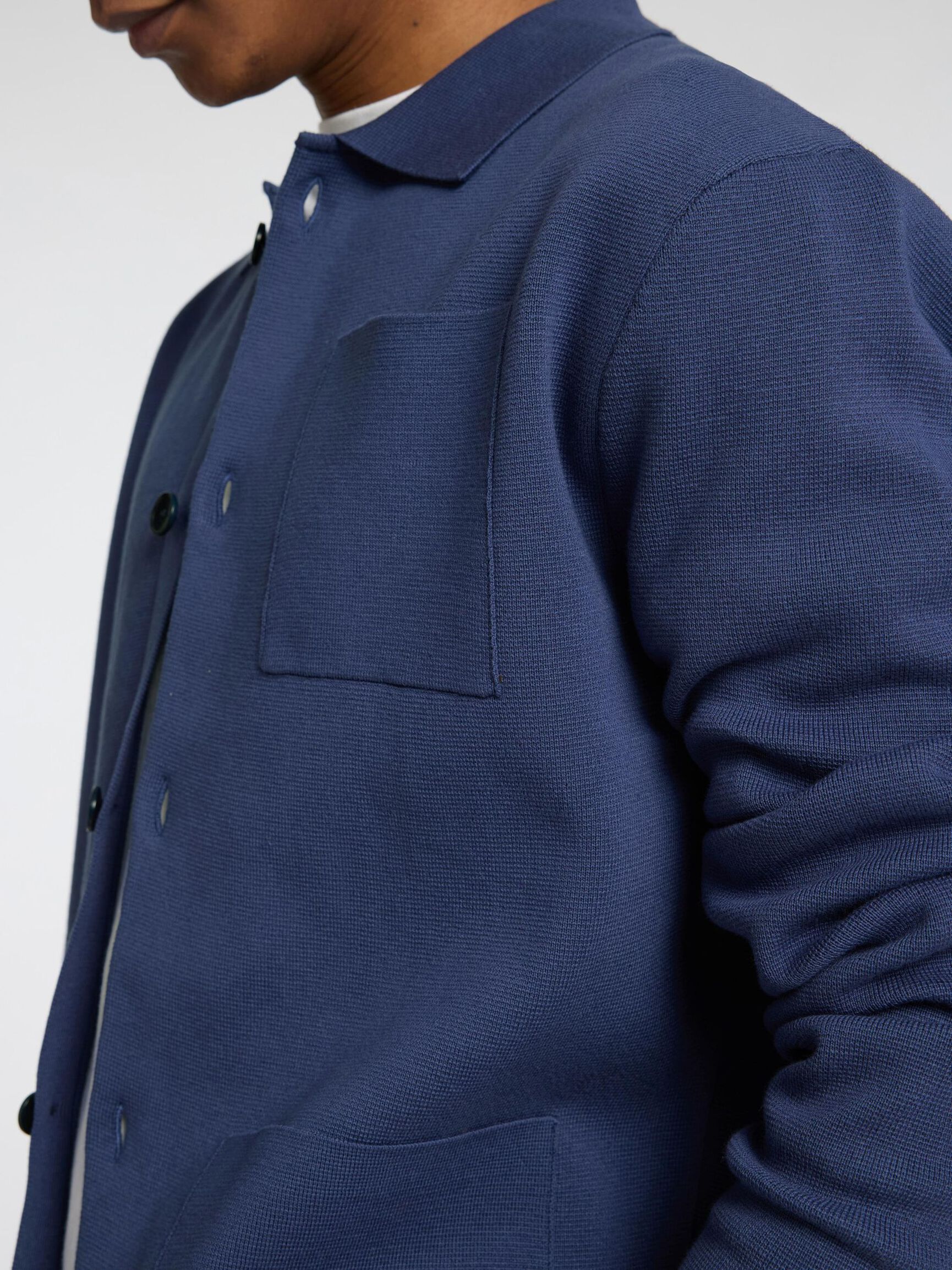 RELAXED FIT STRIKKET CARDIGAN, Oceana, highres