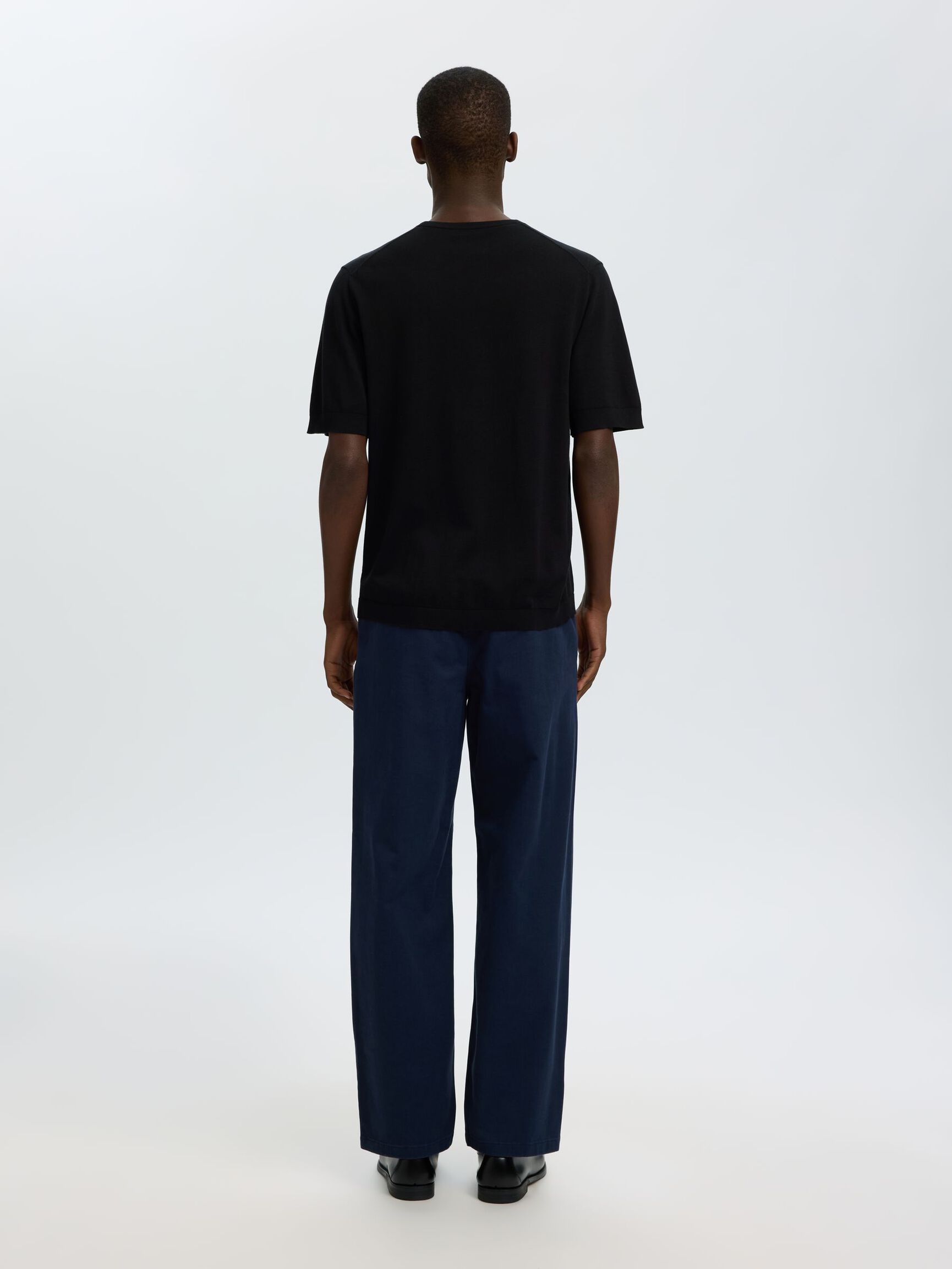 COTON T-SHIRT, Black, highres