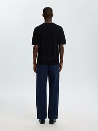 COTON T-SHIRT, Black, highres