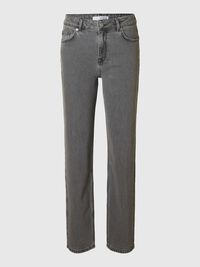GRAUE STRAIGHT FIT JEANS, Light Grey Denim, highres