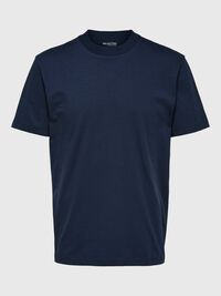 AJUSTE RELAJADO CON MANGAS CORTAS CAMISETA, Navy Blazer, highres