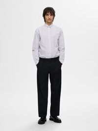 SLIM FIT COTTON SHIRT, Bright White, highres