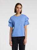 Selected COTTON RUFFLE  T-SHIRT, Cornflower Blue, highres - 16079837_CornflowerBlue_003.jpg