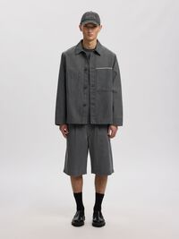 SELVEDGE DENIM SHORTS, Light Grey Denim, highres