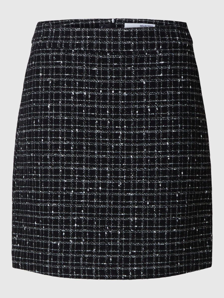 Selected BOUCLÉ WOLMIX MINIROK, Black, highres - 16095695_Black_1143715_001.jpg