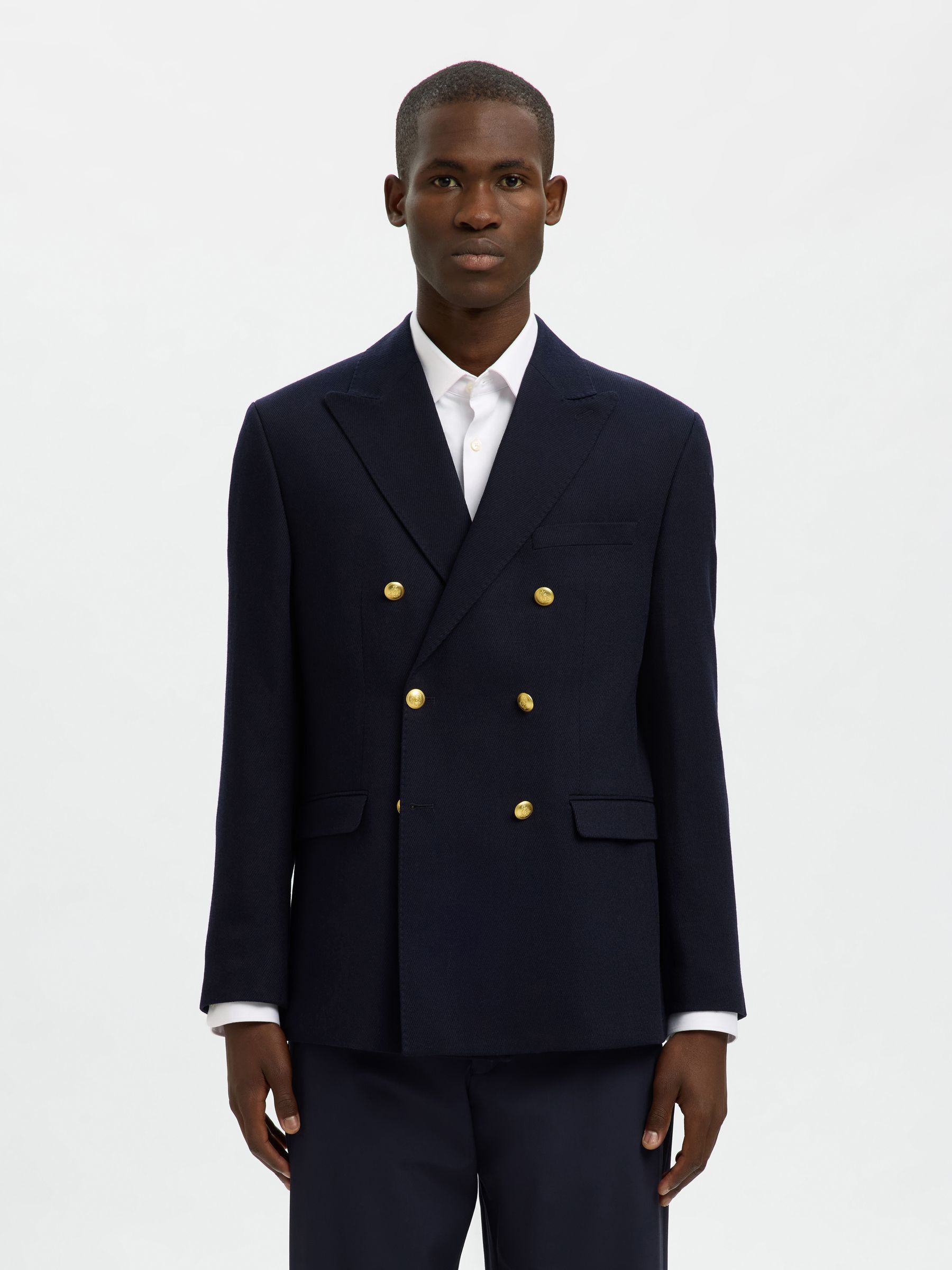 WOLL ZWEIREIHIGER BLAZER, Dark Navy, highres