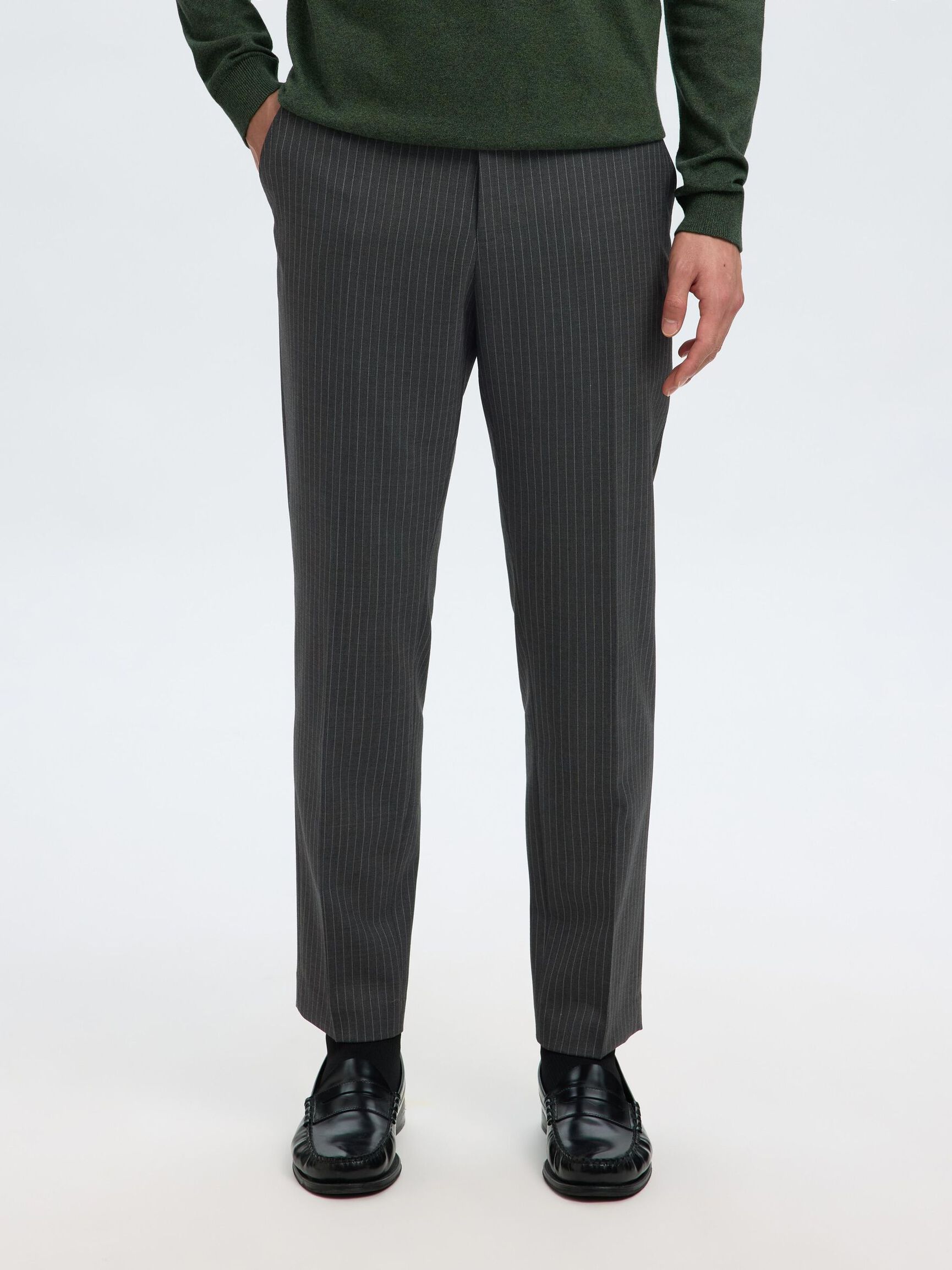 WOLMIX KRIJTSTREEP PANTALON, Grey, highres