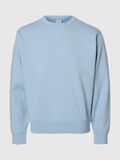 Selected 100% COTTON SWEATSHIRT, Cashmere Blue, highres - 16099829_CashmereBlue_001.jpg