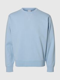 100% COTTON SWEATSHIRT, Cashmere Blue, highres