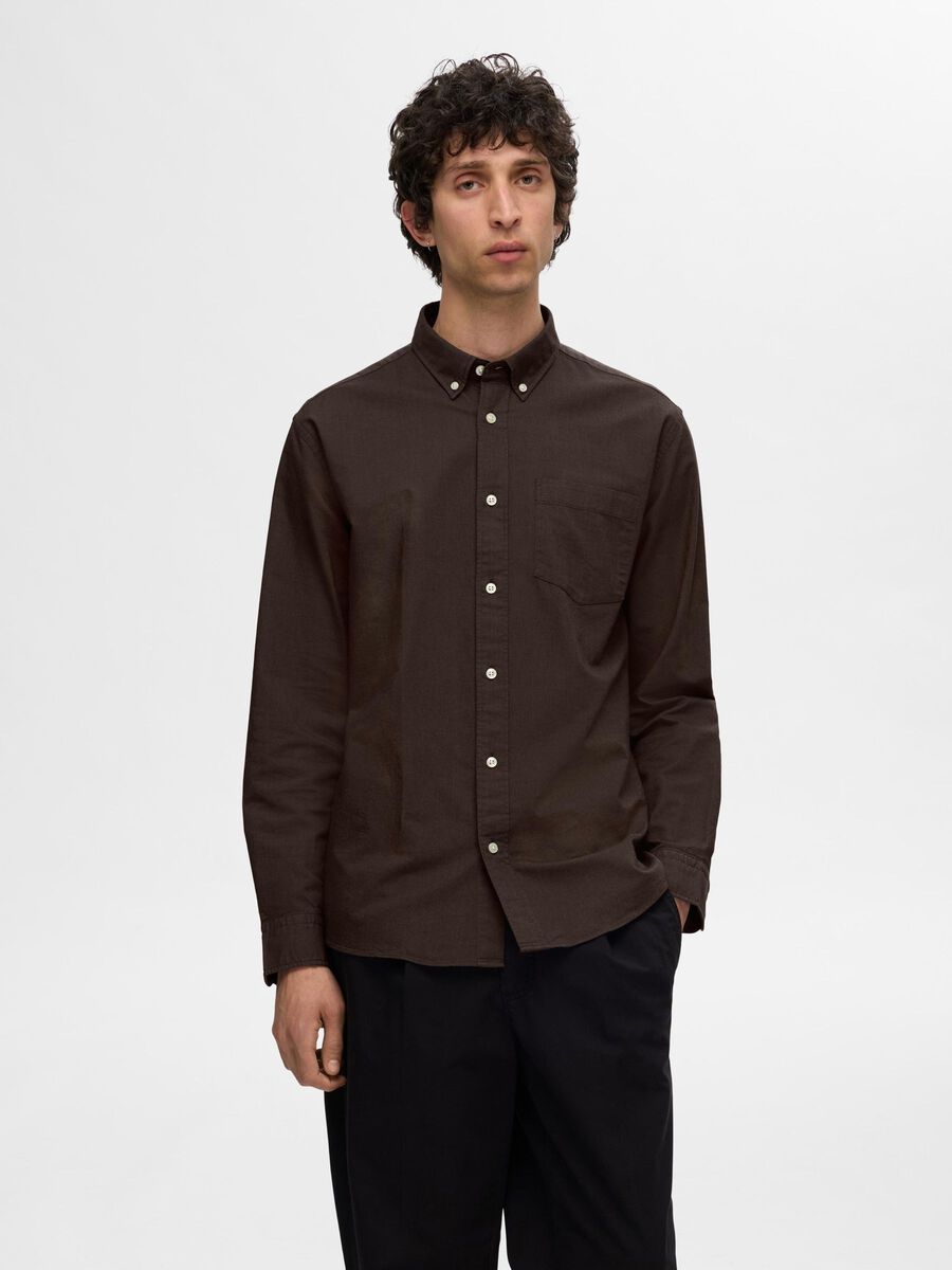 Selected OXFORD SHIRT, Chocolate Torte, highres - 16077359_ChocolateTorte_1125773_003.jpg