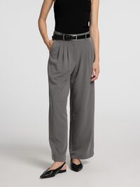 EFECTO PLEGADO, MEZCLA DE VISCOSA PANTALONES, Medium Grey Melange, highres
