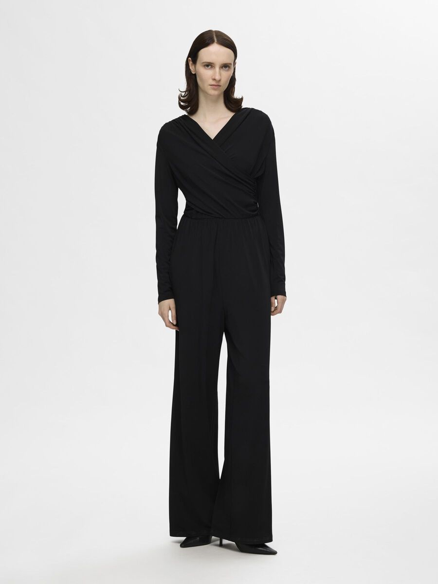 Selected WRAP STYLE JUMPSUIT, Black, highres - 16094969_Black_003.jpg