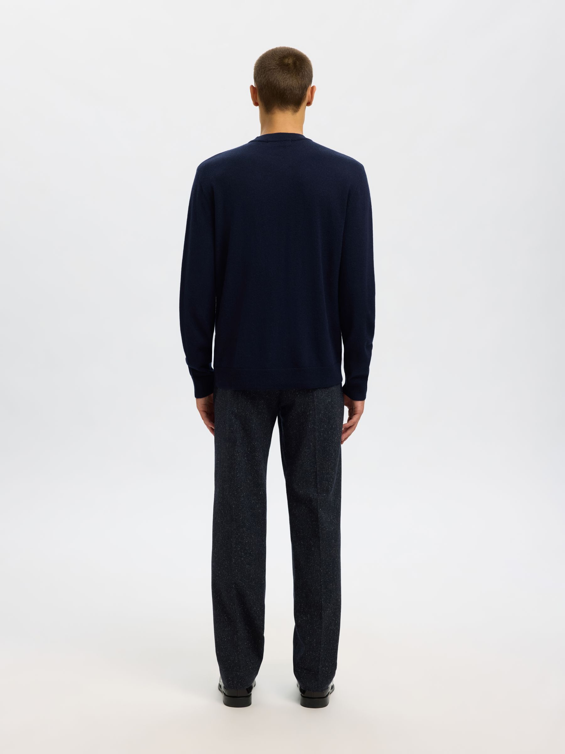 100% MERINO WOOL PULLOVER, Navy Blazer, highres