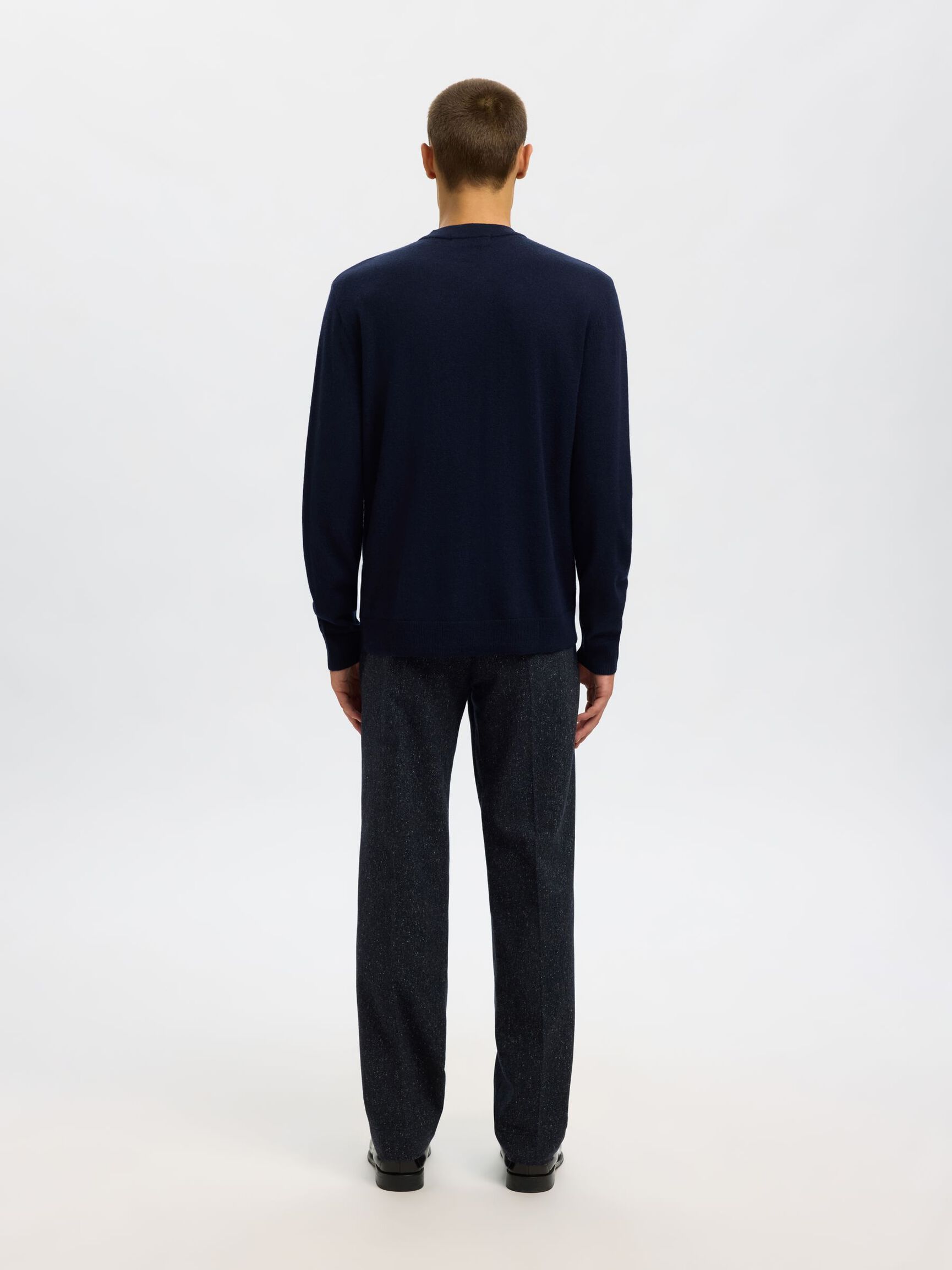 100% MERINO WOOL PULLOVER, Navy Blazer, highres