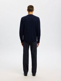 100% MERINO WOOL PULLOVER, Navy Blazer, highres