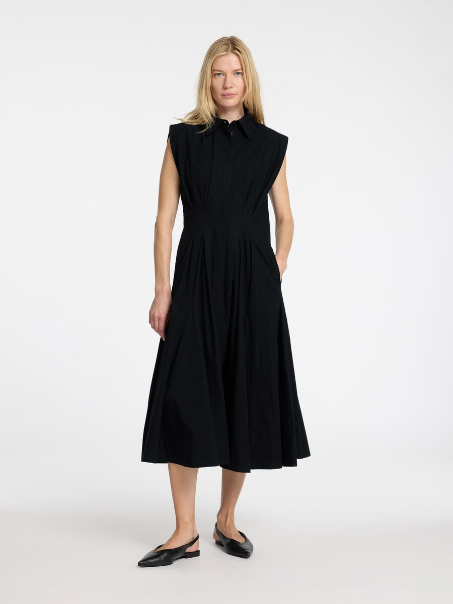 Selected SLEEVELESS MIDI DRESS, Black, highres - 16098405_Black_003.jpg