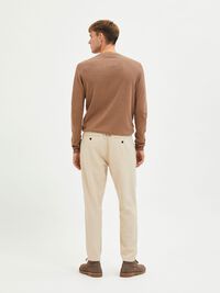 SLIM TAPERED LINEN BLEND TROUSERS, Incense, highres