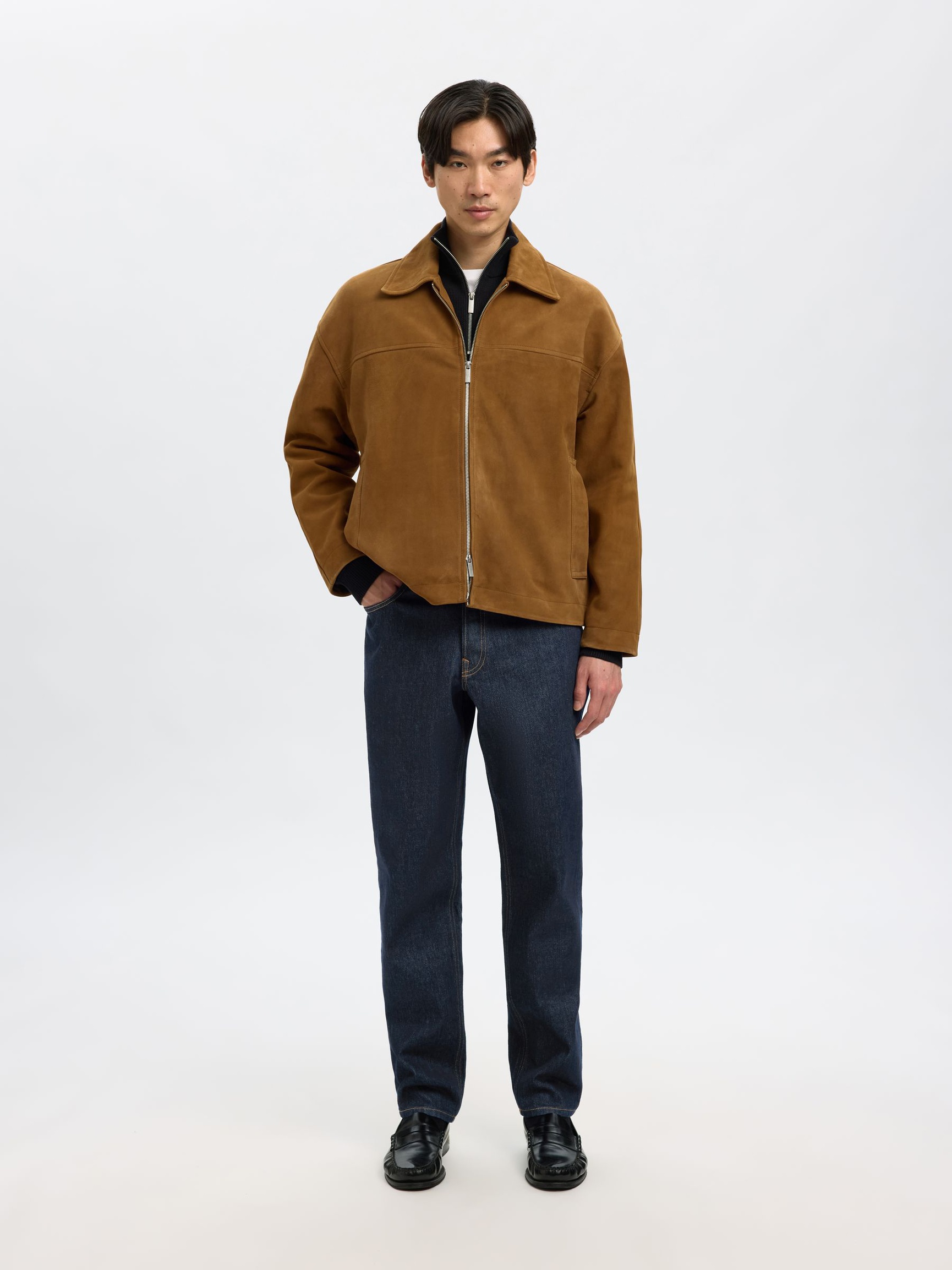 190 TAPERED FIT JEANS, Dark Blue Denim, highres