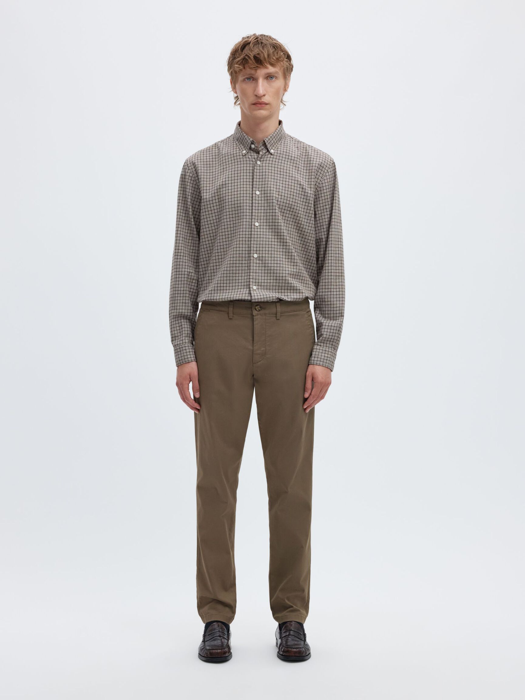 175 SLIM FIT FLEX CHINOS, Morel, highres