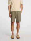 Selected REGULAR FIT SHORTS AUS LEINENGEMISCH, Vetiver, highres - 16097604_Vetiver_003.jpg