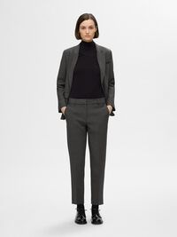 PANTALONI STRETTI IN FONDO, Dark Grey Melange, highres