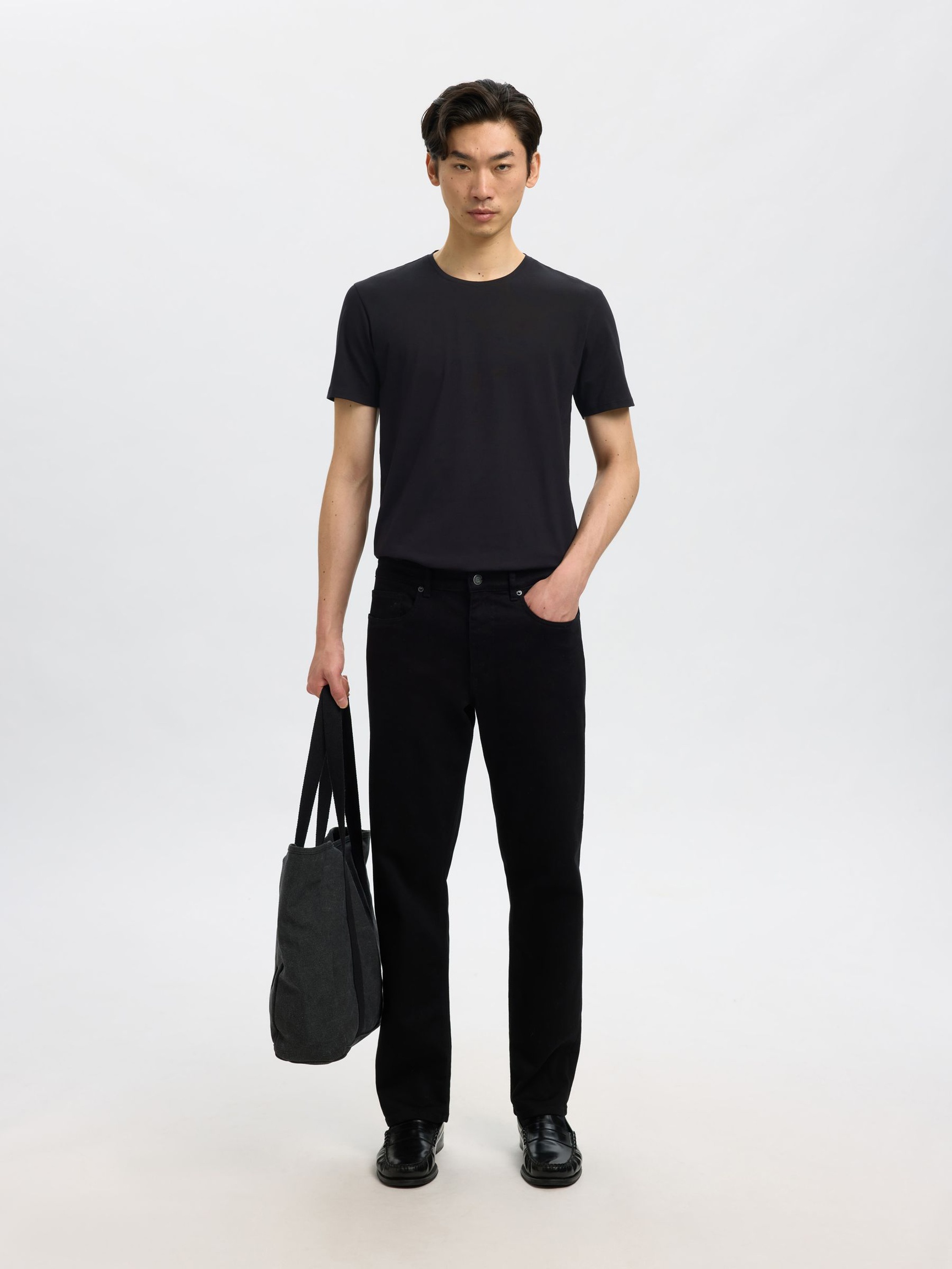 3ER-PACK BAUMWOLL T-SHIRT, Black, highres