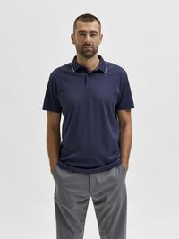 SHORT SLEEVED COOLMAX® POLO SHIRT, Navy Blazer, highres