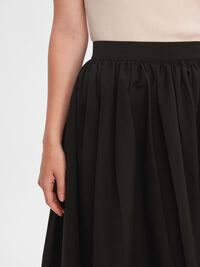 À TAILLE HAUTE JUPE MI-LONGUE, Black, highres