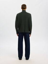 RELAXED FIT STRICKJACKE, Deep Forest, highres