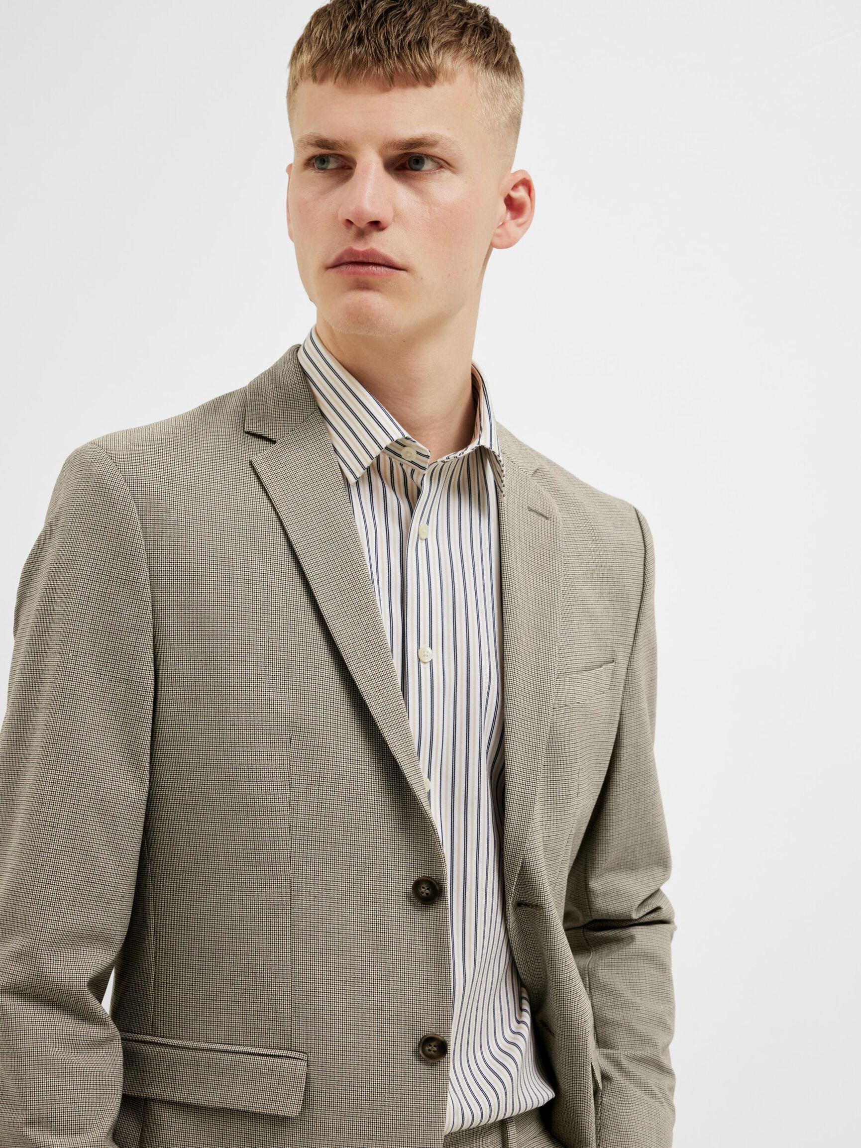 SLIM FIT SHIRT, Fog, highres