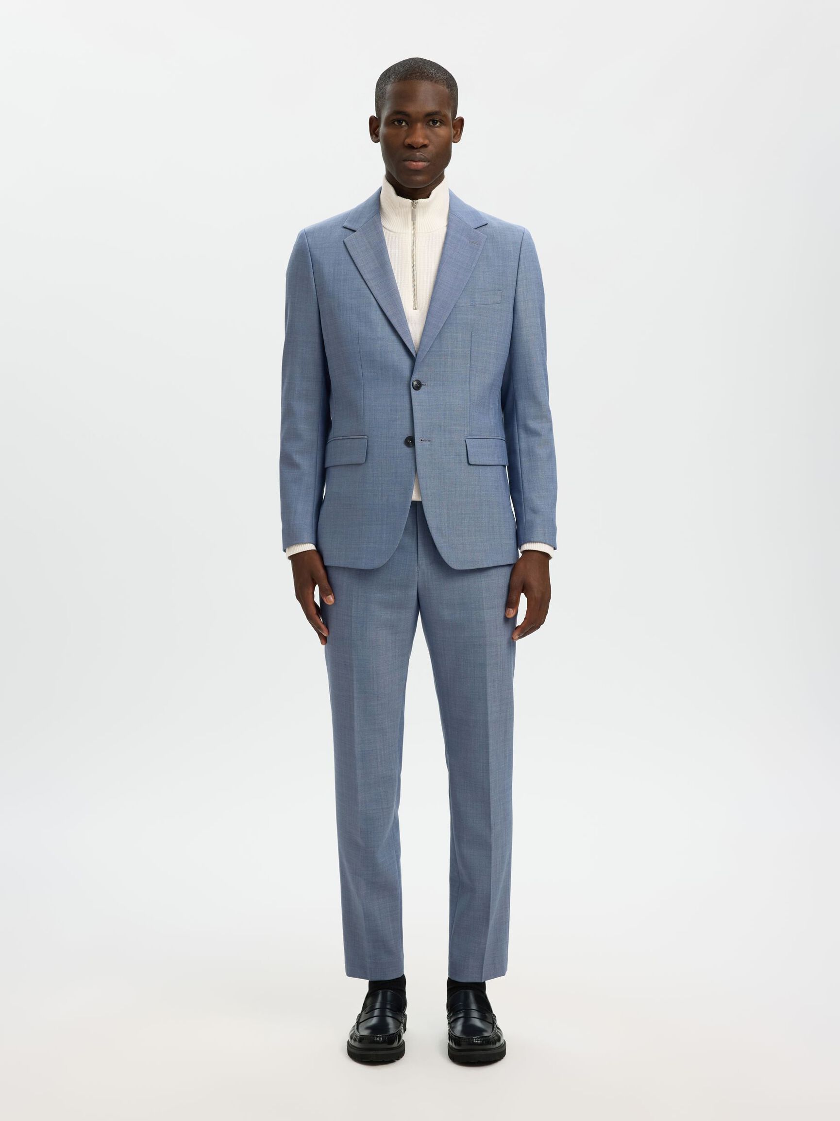 HALF-ZIP JUMPER, Bright White, highres