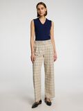 Selected LEINENMIX KARO HOSE MIT WEITEM BEIN, Bleached Sand, highres - 16099001_BleachedSand_1214360_008.jpg