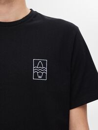 BESTICKTES T-SHIRT, Black, highres