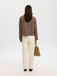 À MANCHES LONGUES VESTE COURTE, Chocolate Chip, highres