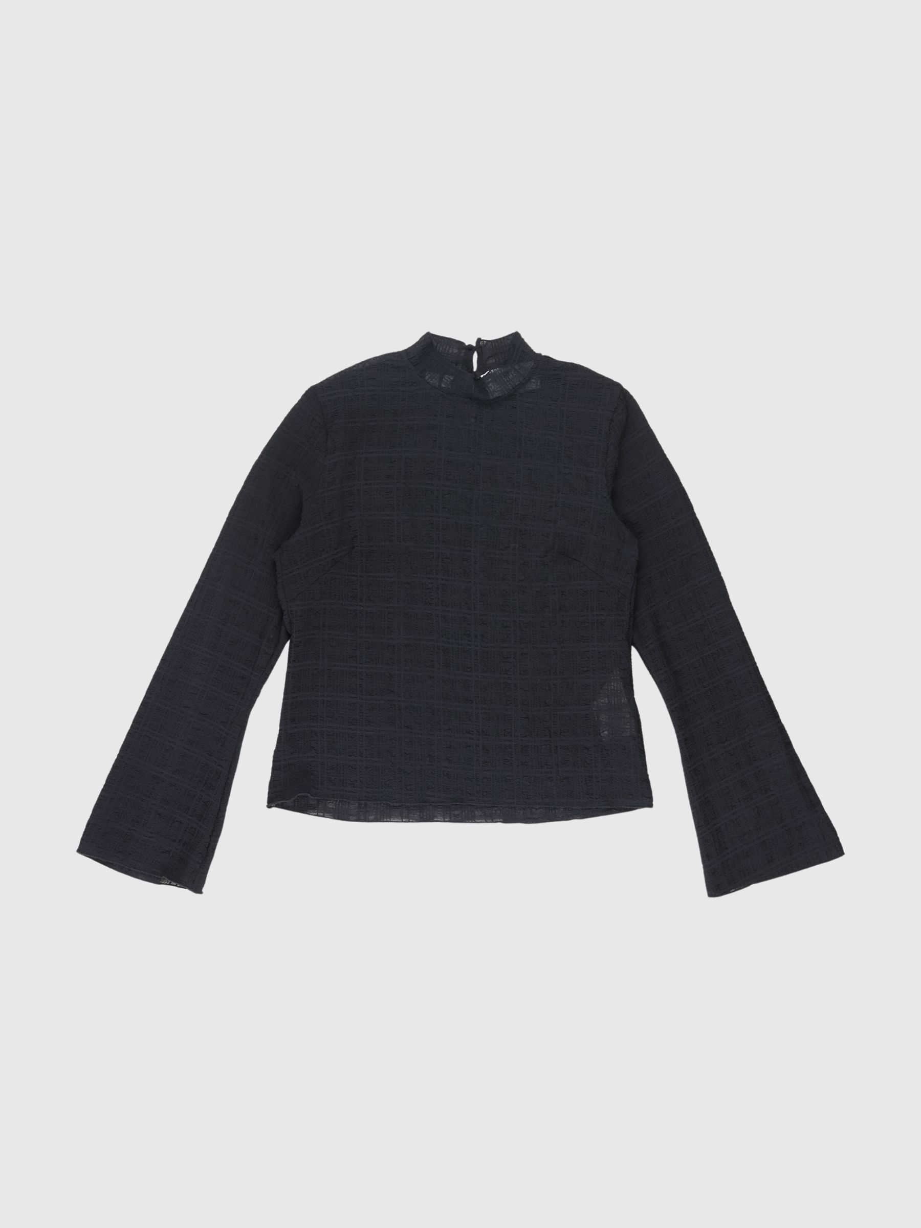 SMOCK-DETALJE TOP, Black, highres