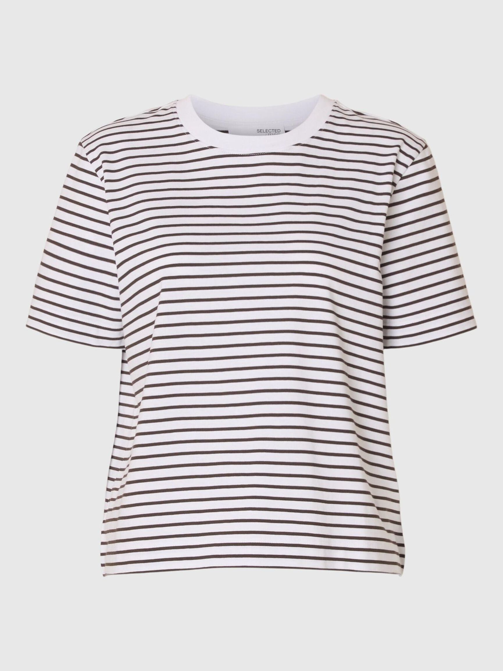 STRIPED BOXY FIT T-SHIRT, Delicioso, highres