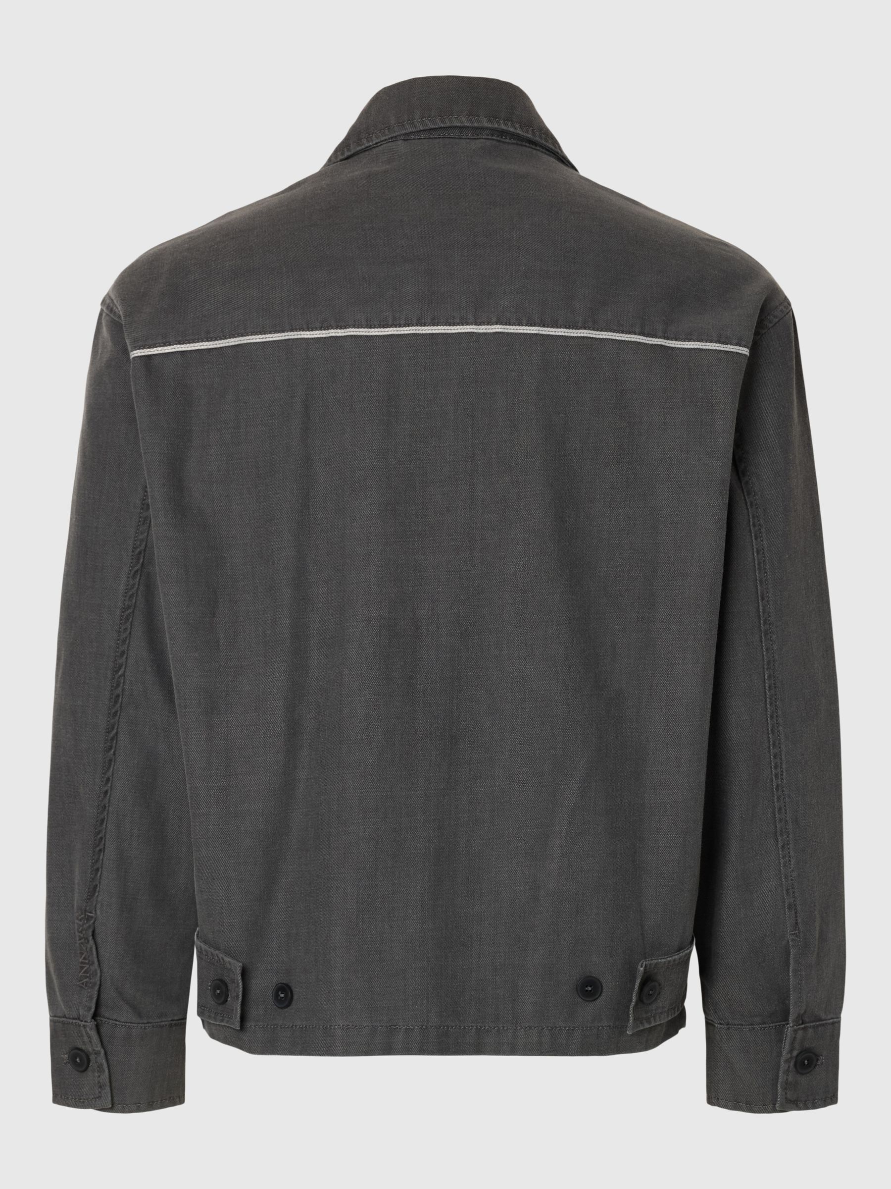 SELVEDGE DENIM JACKET, Light Grey Denim, highres