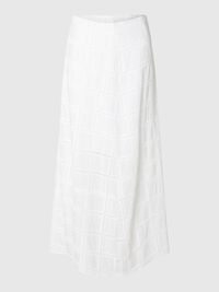 COTTON MAXI SKIRT, Bright White, highres