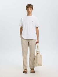 EMBROIDERED T-SHIRT, Bright White, highres