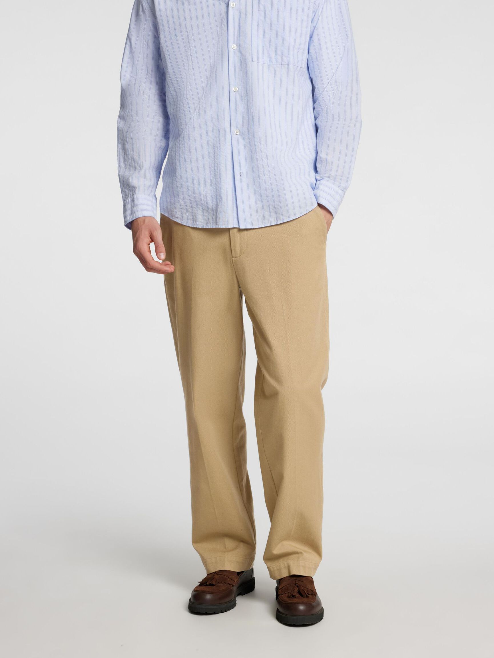 220 LOOSE-FIT TROUSERS, Kelp, highres