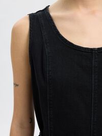 VESTITO DI JEANS, Black Denim, highres