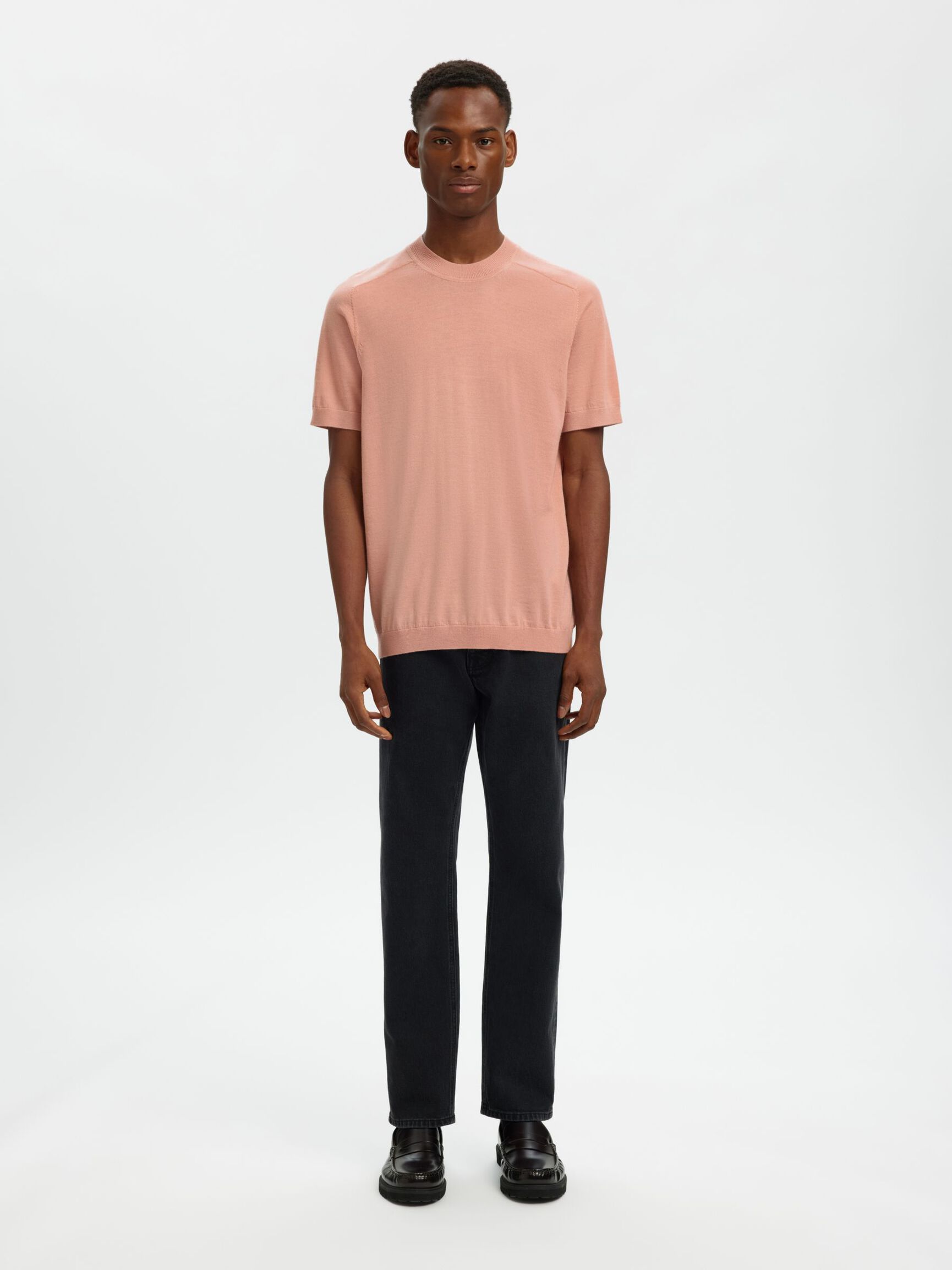 100% MERINO WOOL T-SHIRT, Rose Dawn, highres