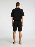 Selected STRIPED COTTON SHORTS, Black, highres - 16091289_Black_004.jpg