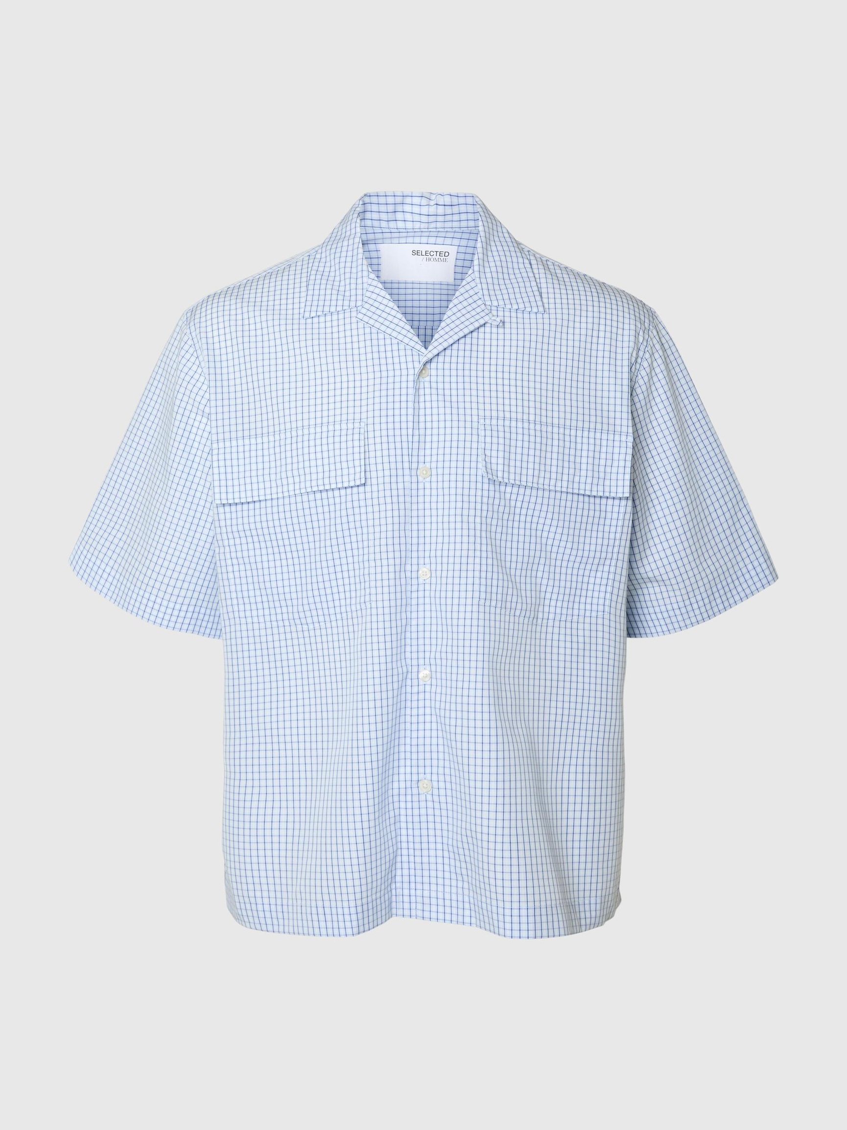 TERNET KORTÆRMET SKJORTE, Cashmere Blue, highres