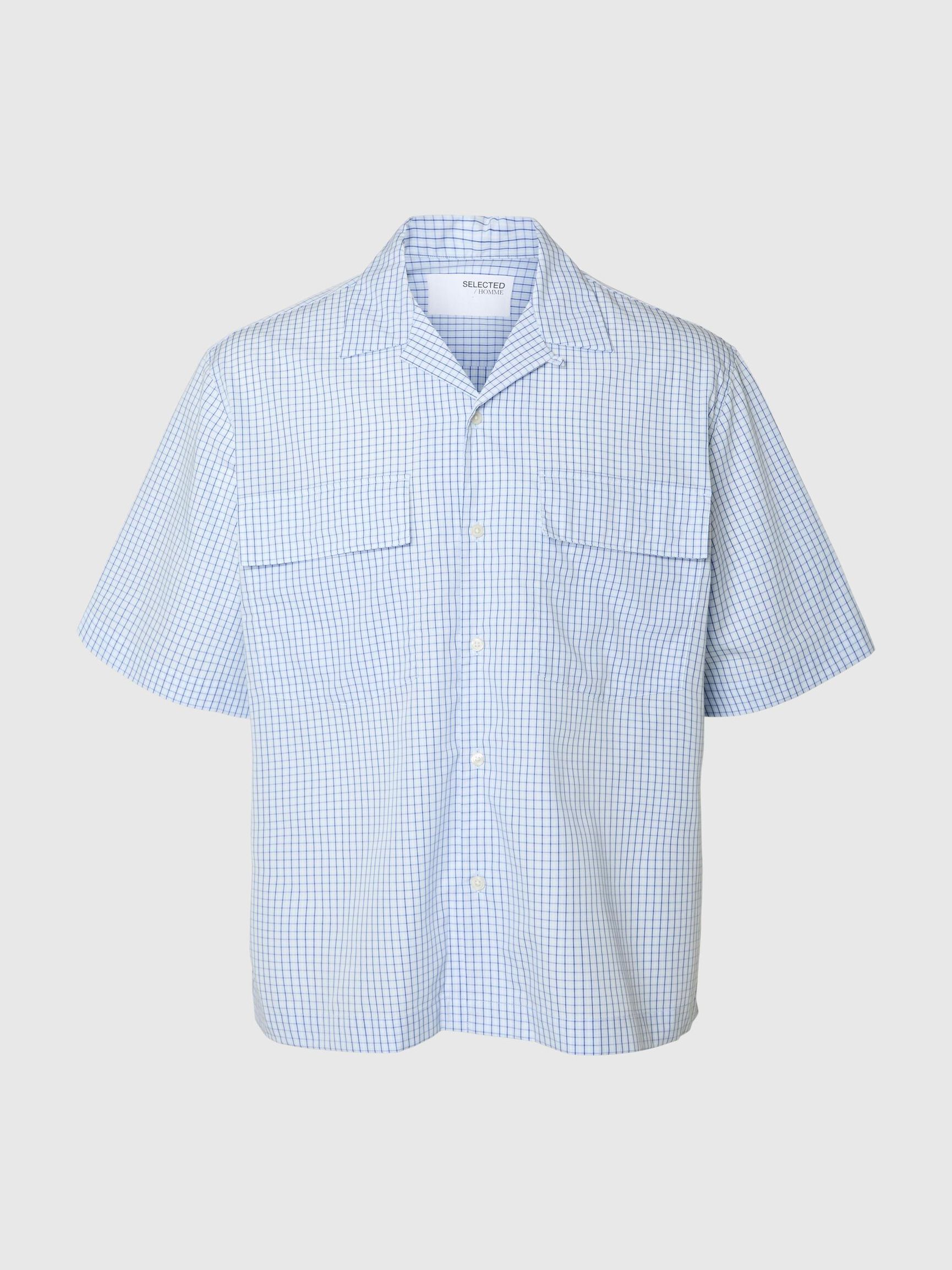 TERNET KORTÆRMET SKJORTE, Cashmere Blue, highres