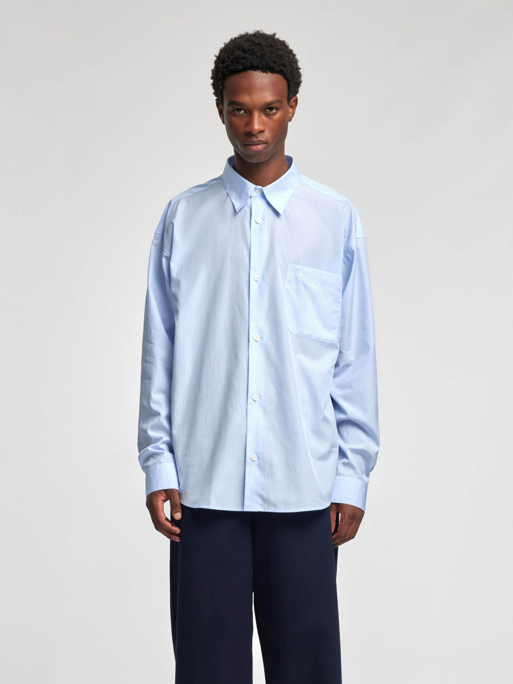 RELAXED FIT SHIRT, Cashmere Blue, highres